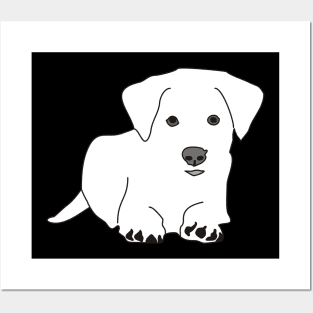 Cute Dog Line Art Drawing Posters and Art